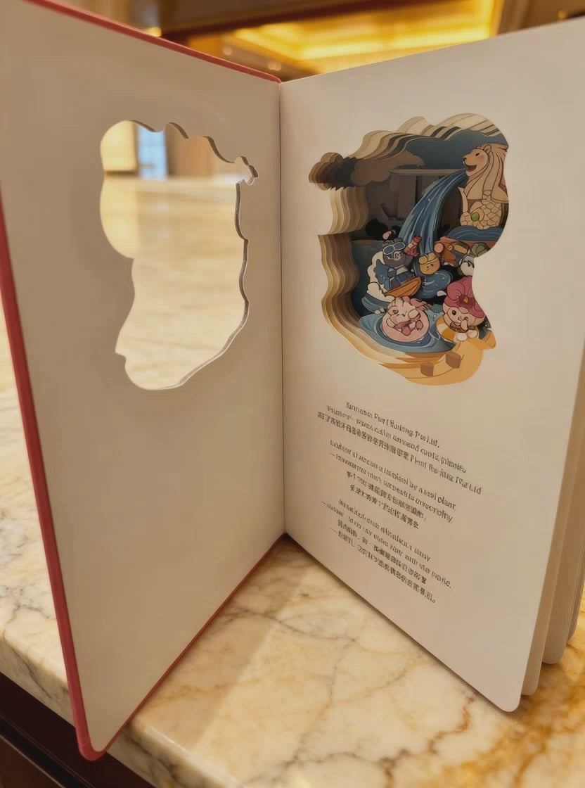 3D Paper Carving Notebook-Merlion Park